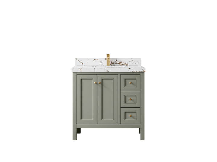 Nashville 36 in. W x 22 in. D Center Sink Bathroom Vanity - photo 45