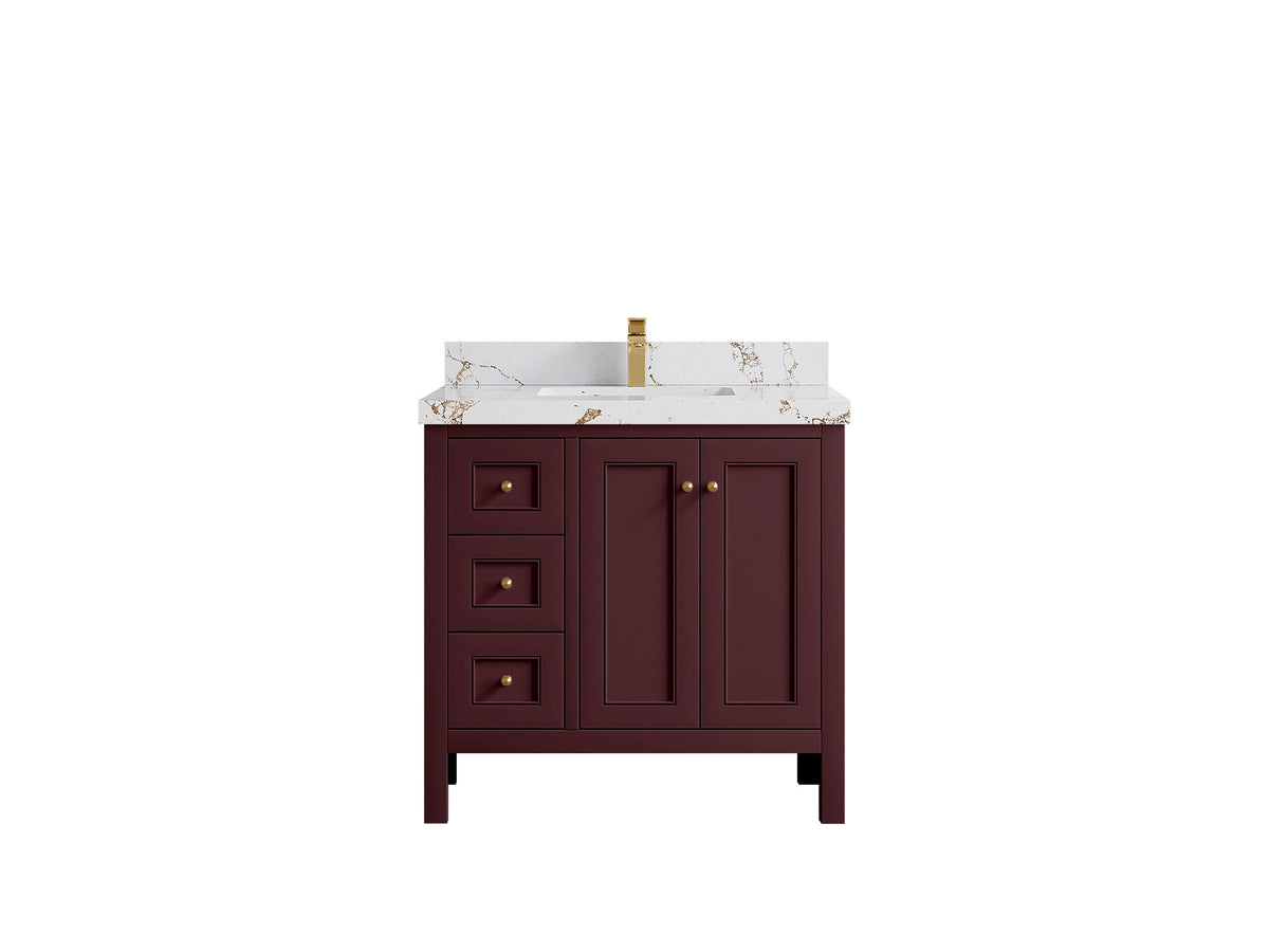 Nashville 36 in. W x 22 in. D Center Sink Bathroom Vanity - Willow Bath and Vanity