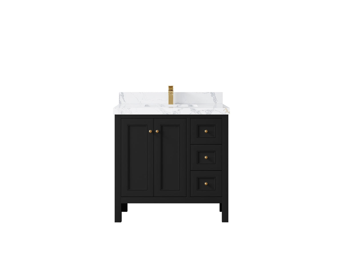 Nashville 36 in. W x 22 in. D Center Sink Bathroom Vanity - Willow Bath and Vanity