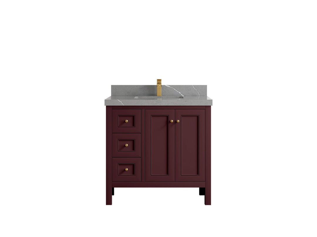 Nashville 36 in. W x 22 in. D Center Sink Bathroom Vanity - Willow Bath and Vanity