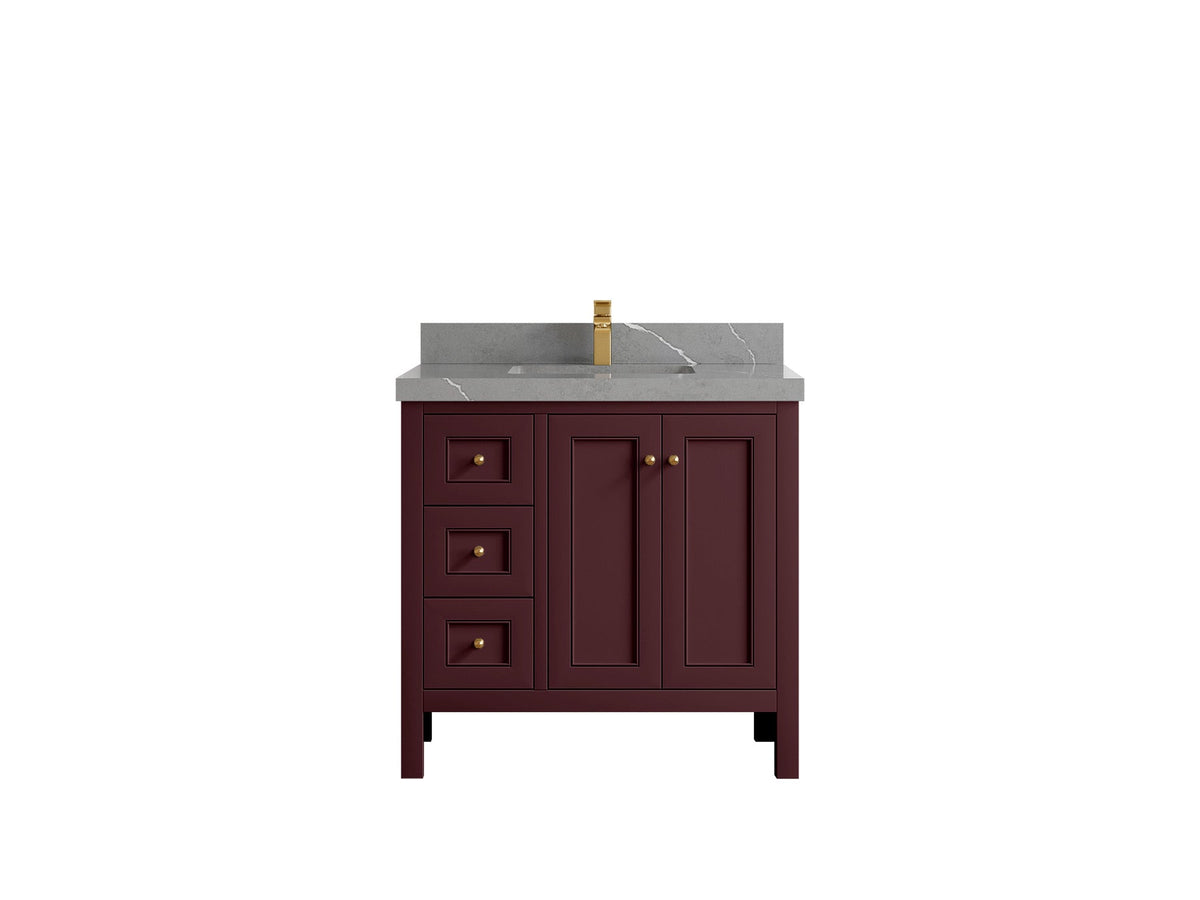 Nashville 36 in. W x 22 in. D Center Sink Bathroom Vanity - Willow Bath and Vanity