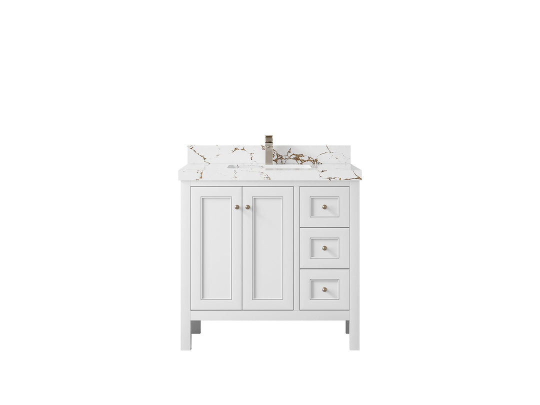 Nashville 36 in. W x 22 in. D Center Sink Bathroom Vanity - Willow Bath and Vanity