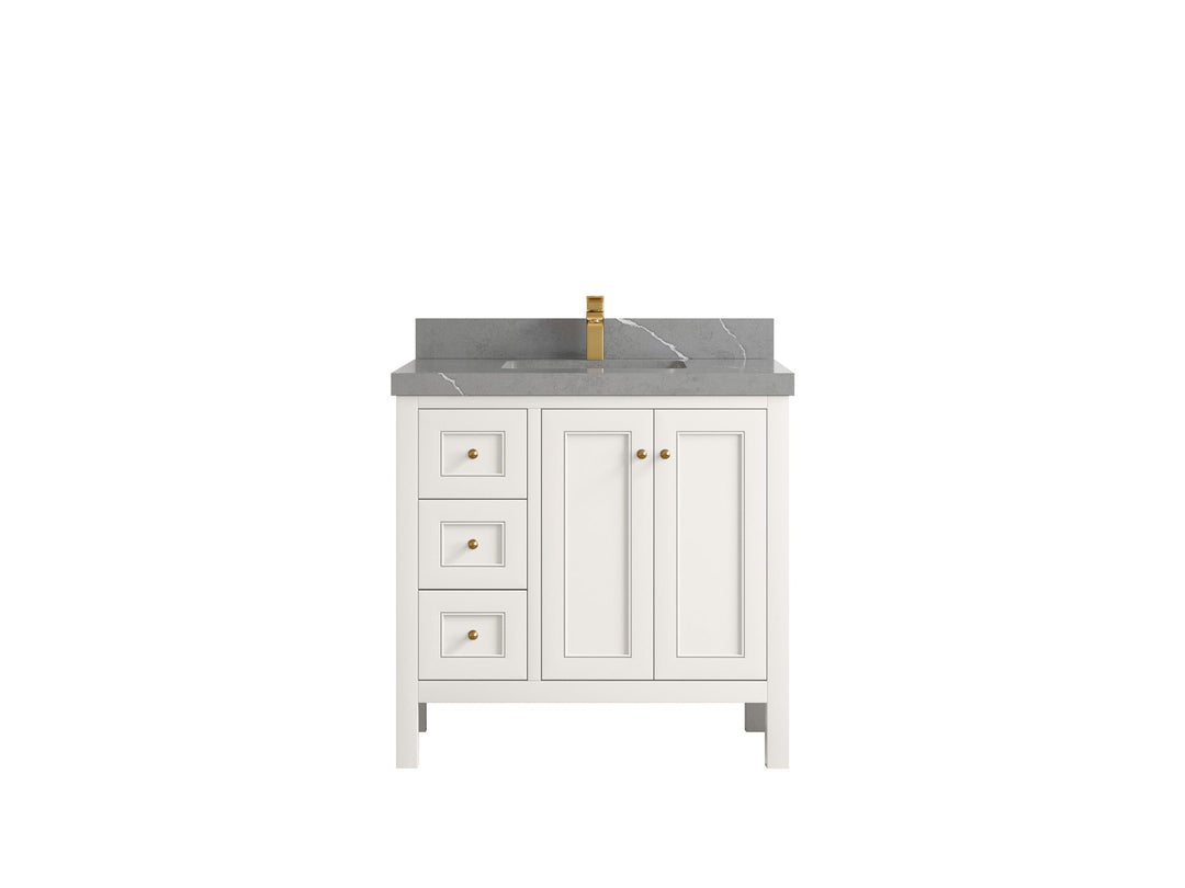 Nashville 36 in. W x 22 in. D Center Sink Bathroom Vanity - Willow Bath and Vanity
