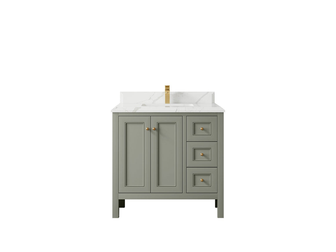 Nashville 36 in. W x 22 in. D Center Sink Bathroom Vanity - Willow Bath and Vanity