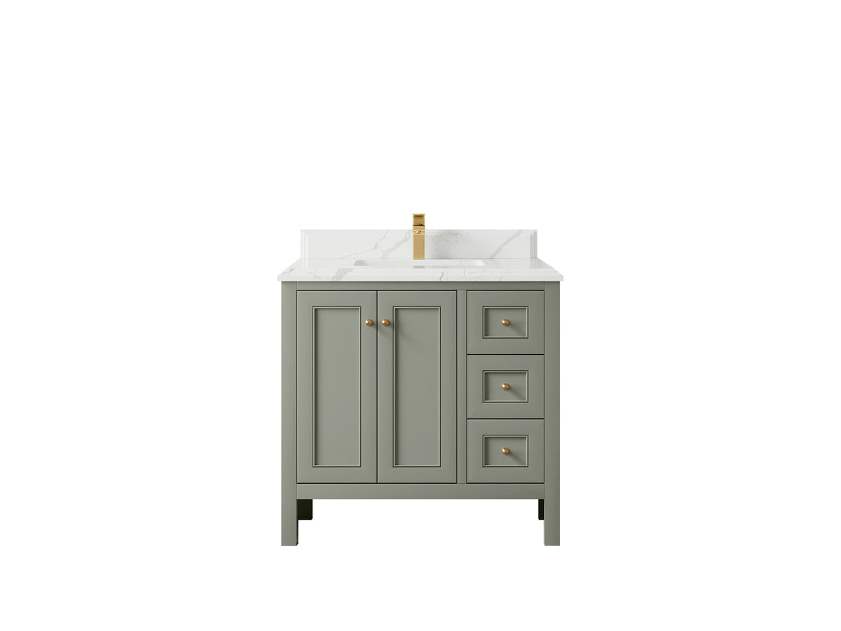 Nashville 36 in. W x 22 in. D Center Sink Bathroom Vanity - Willow Bath and Vanity