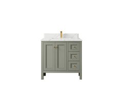 Nashville 36 in. W x 22 in. D Center Sink Bathroom Vanity - photo 33