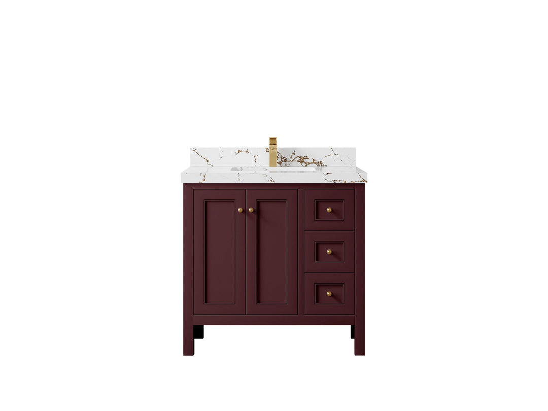 Nashville 36 in. W x 22 in. D Center Sink Bathroom Vanity - Willow Bath and Vanity