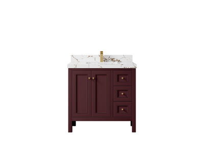 Nashville 36 in. W x 22 in. D Center Sink Bathroom Vanity - Willow Bath and Vanity