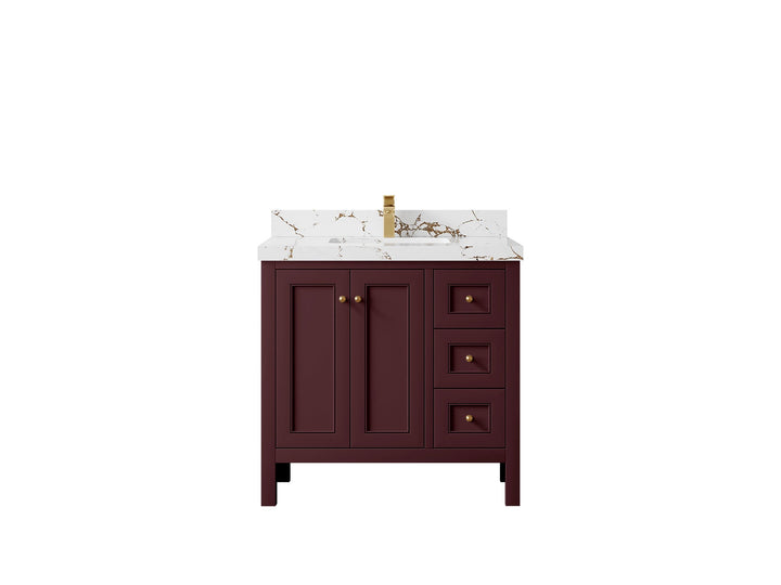 Nashville 36 in. W x 22 in. D Center Sink Bathroom Vanity - photo 45