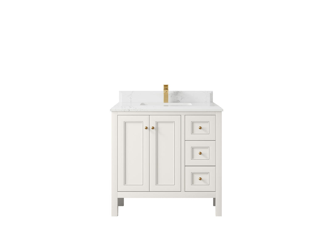 Nashville 36 in. W x 22 in. D Center Sink Bathroom Vanity - Willow Bath and Vanity