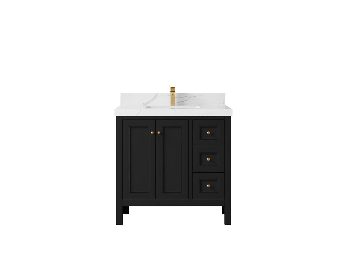 Nashville 36 in. W x 22 in. D Center Sink Bathroom Vanity - Willow Bath and Vanity