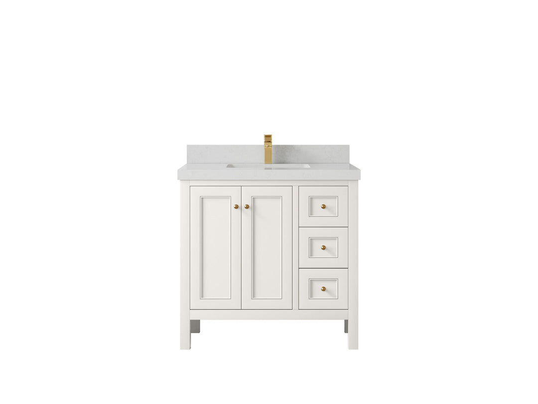 Nashville 36 in. W x 22 in. D Center Sink Bathroom Vanity - Willow Bath and Vanity
