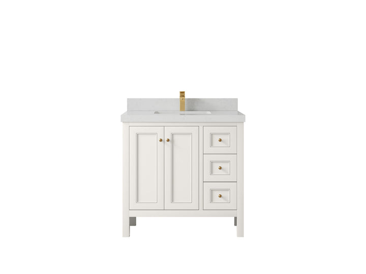Nashville 36 in. W x 22 in. D Center Sink Bathroom Vanity - photo 31