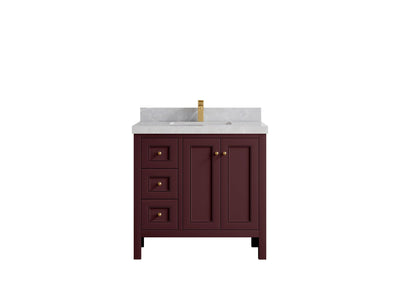 Nashville 36 in. W x 22 in. D Center Sink Bathroom Vanity - Willow Bath and Vanity