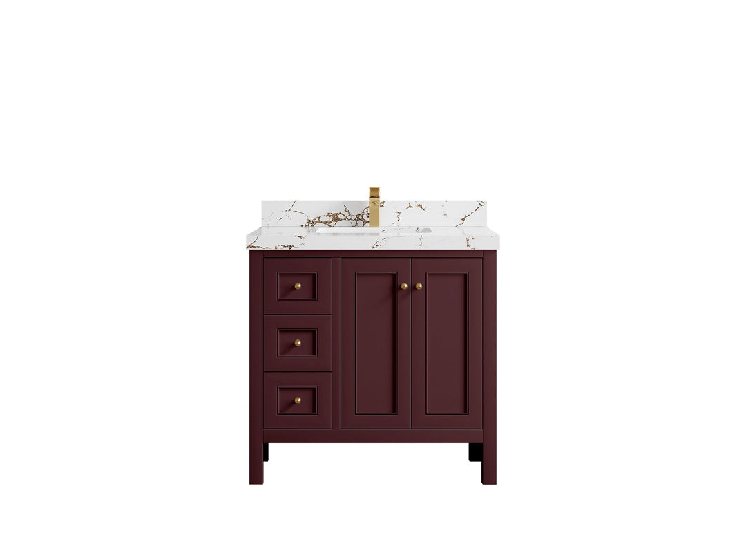Nashville 36 in. W x 22 in. D Center Sink Bathroom Vanity - Willow Bath and Vanity