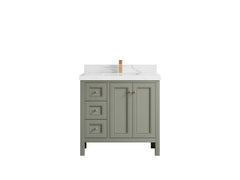 Nashville 36 in. W x 22 in. D Center Sink Bathroom Vanity - photo 21