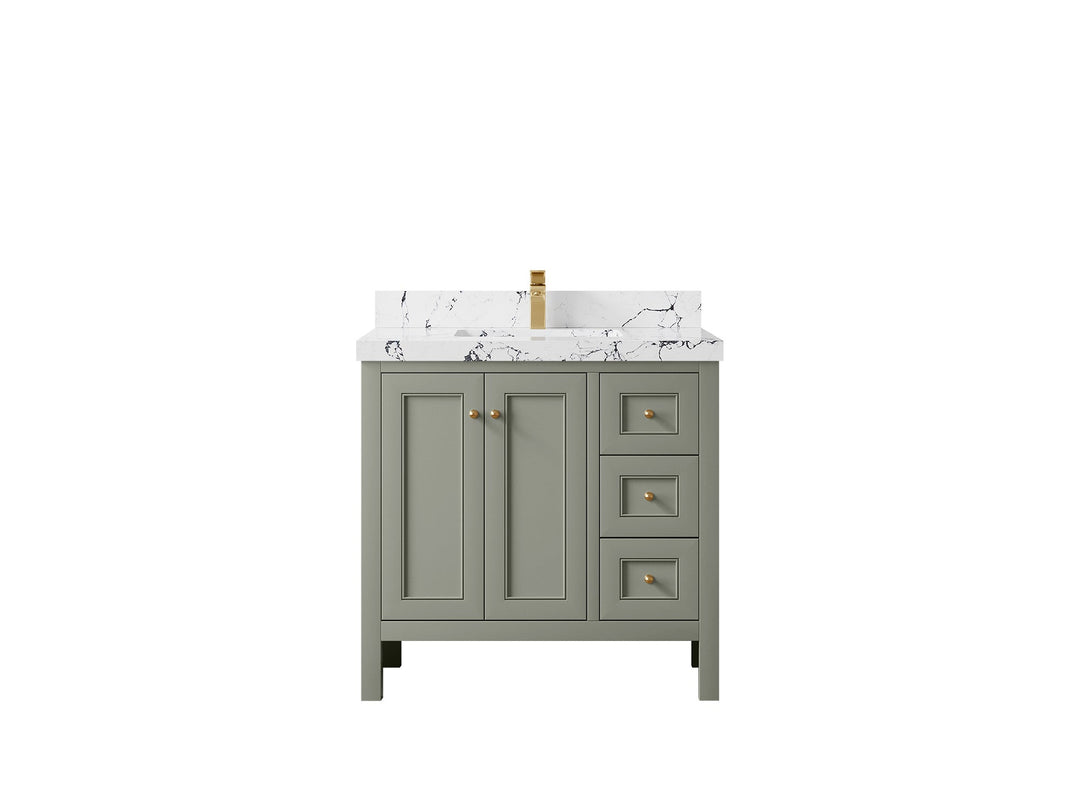 Nashville 36 in. W x 22 in. D Center Sink Bathroom Vanity - Willow Bath and Vanity
