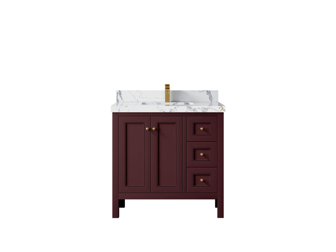Nashville 36 in. W x 22 in. D Center Sink Bathroom Vanity - Willow Bath and Vanity