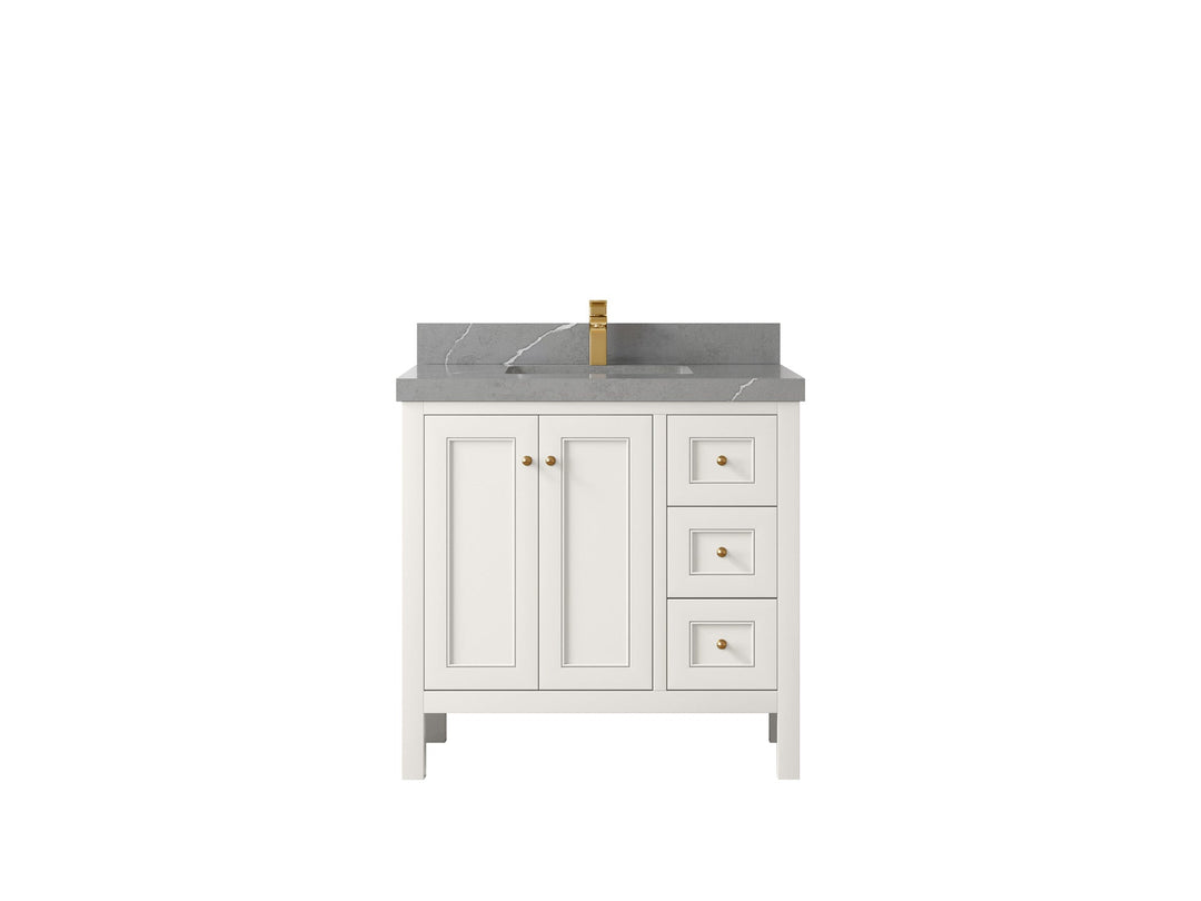 Nashville 36 in. W x 22 in. D Center Sink Bathroom Vanity - Willow Bath and Vanity