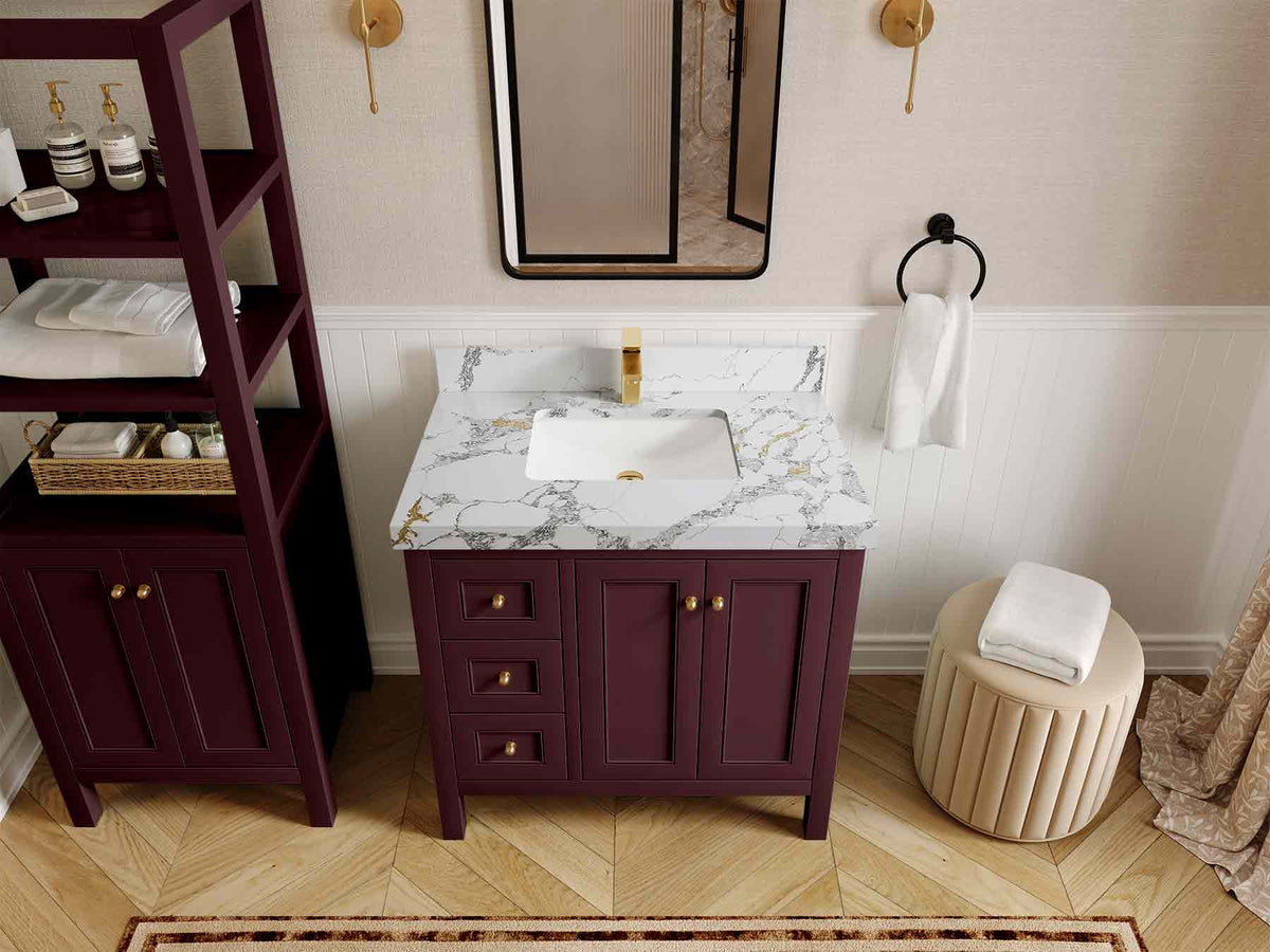 Nashville 36 in. W x 22 in. D Center Sink Bathroom Vanity - Willow Bath and Vanity