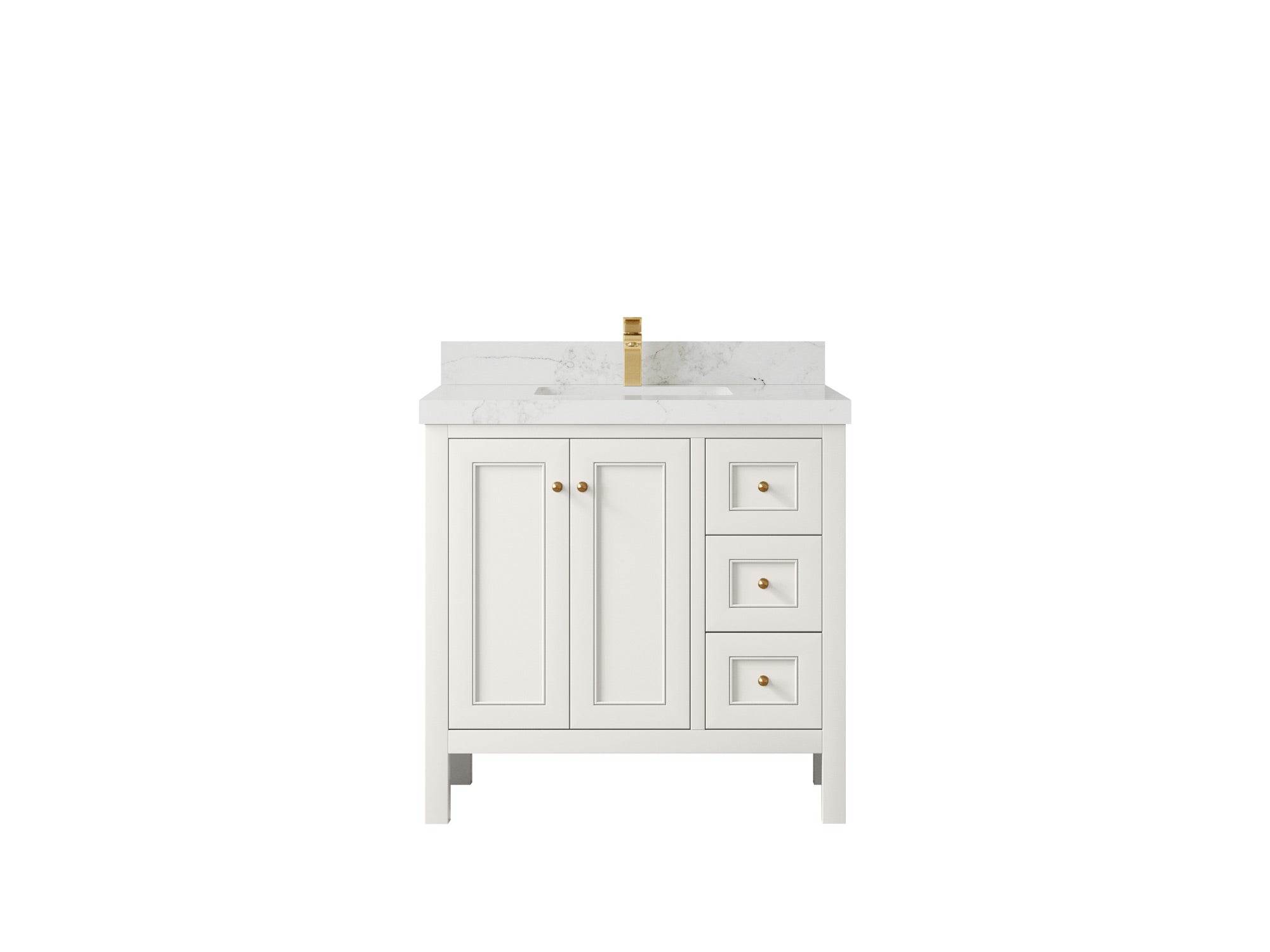 Nashville 36 in. W x 22 in. D Center Sink Bathroom Vanity - Willow Bath and Vanity