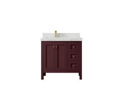 Nashville 36 in. W x 22 in. D Left Offset Sink Bathroom Vanity - photo 34