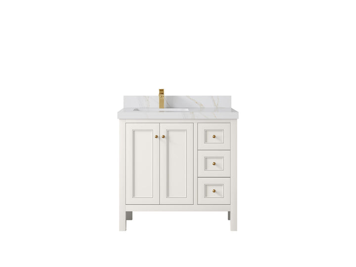 Nashville 36 in. W x 22 in. D Left Offset Sink Bathroom Vanity - photo 27