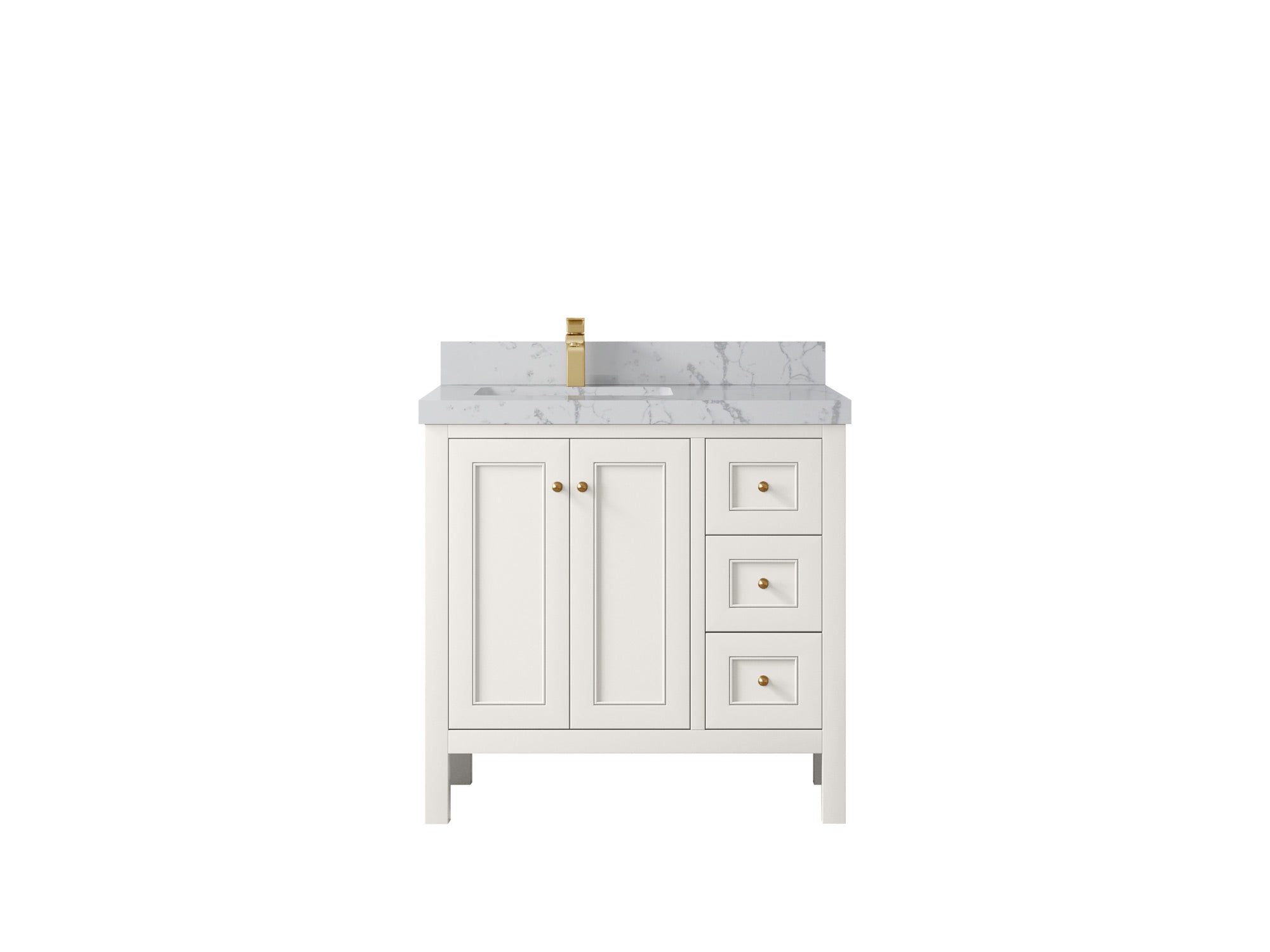 Nashville 36 in. W x 22 in. D Left Offset Sink Bathroom Vanity - Willow Bath and Vanity