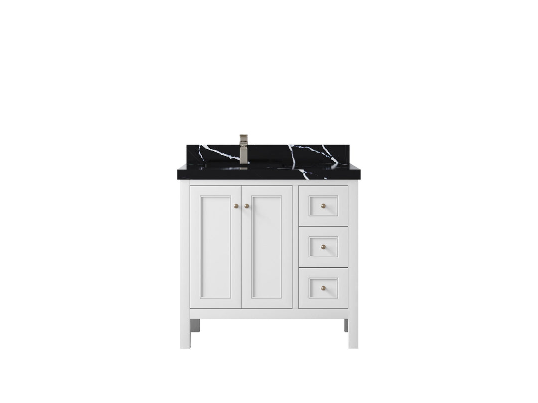Nashville 36 in. W x 22 in. D Left Offset Sink Bathroom Vanity - Willow Bath and Vanity