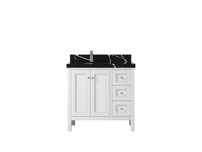 Nashville 36 in. W x 22 in. D Left Offset Sink Bathroom Vanity - Willow Bath and Vanity