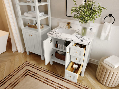 Nashville 36 in. W x 22 in. D Left Offset Sink Bathroom Vanity - Willow Bath and Vanity