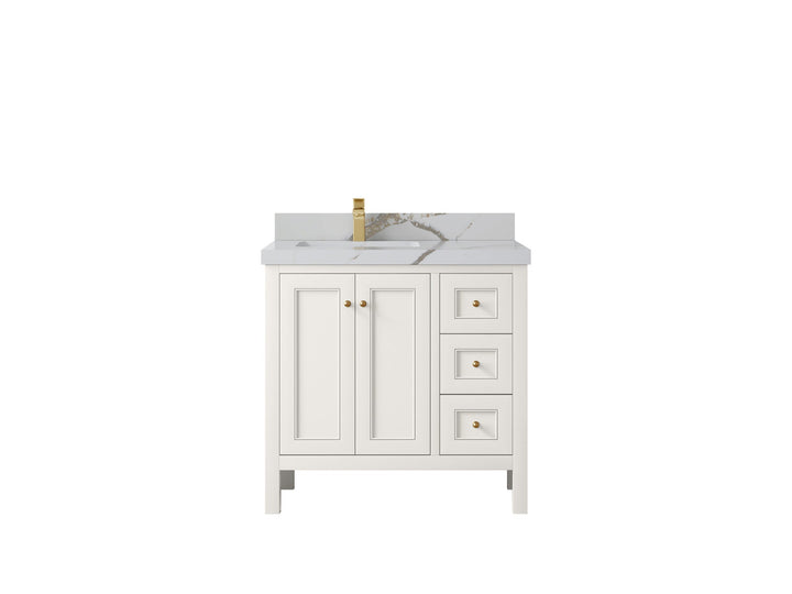 Nashville 36 in. W x 22 in. D Left Offset Sink Bathroom Vanity - photo 19