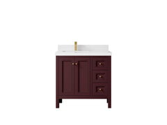 Nashville 36 in. W x 22 in. D Left Offset Sink Bathroom Vanity - photo 46
