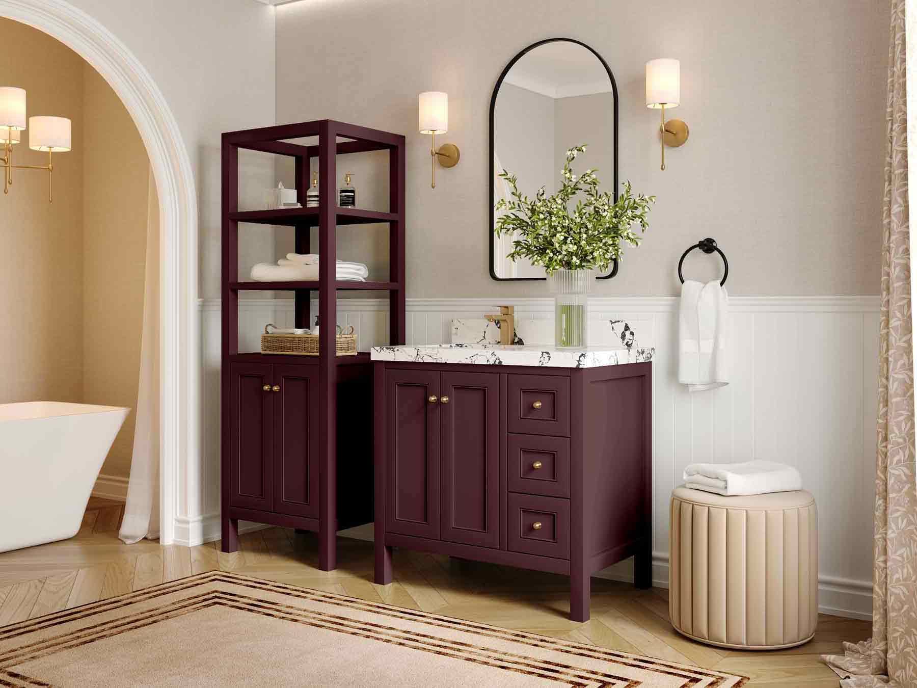 Nashville 36 in. W x 22 in. D Left Offset Sink Bathroom Vanity - Willow Bath and Vanity