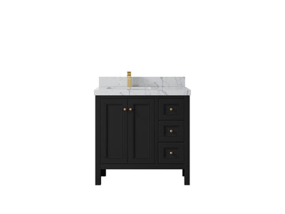 Nashville 36 in. W x 22 in. D Left Offset Sink Bathroom Vanity - Willow Bath and Vanity