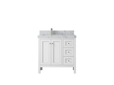 Nashville 36 in. W x 22 in. D Left Offset Sink Bathroom Vanity - Willow Bath and Vanity