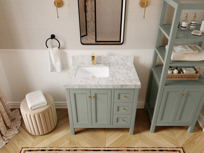 Nashville 36 in. W x 22 in. D Left Offset Sink Bathroom Vanity - Willow Bath and Vanity
