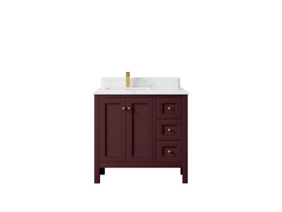 Nashville 36 in. W x 22 in. D Left Offset Sink Bathroom Vanity - Willow Bath and Vanity