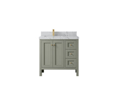 Nashville 36 in. W x 22 in. D Left Offset Sink Bathroom Vanity - photo 13