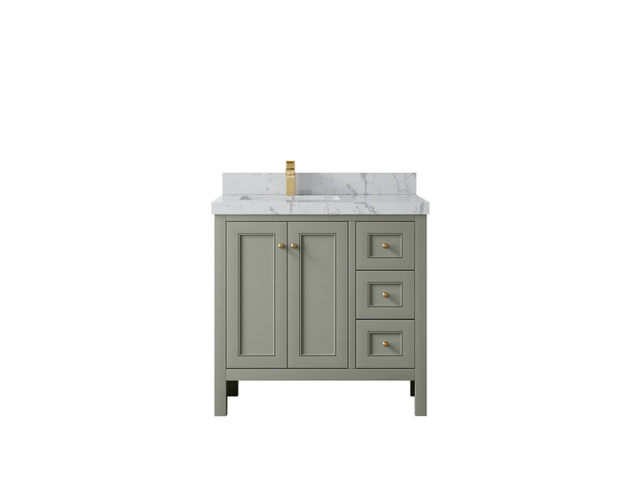 Nashville 36 in. W x 22 in. D Left Offset Sink Bathroom Vanity - photo 13