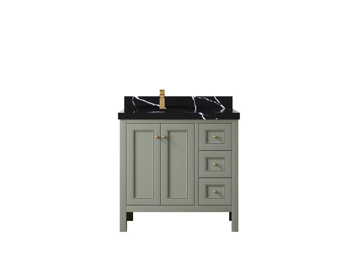 Nashville 36 in. W x 22 in. D Left Offset Sink Bathroom Vanity - Willow Bath and Vanity