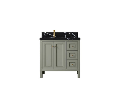 Nashville 36 in. W x 22 in. D Left Offset Sink Bathroom Vanity - Willow Bath and Vanity