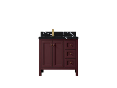 Nashville 36 in. W x 22 in. D Left Offset Sink Bathroom Vanity - Willow Bath and Vanity