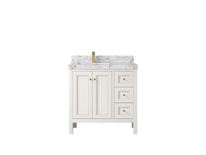 Nashville 36 in. W x 22 in. D Left Offset Sink Bathroom Vanity - photo 47
