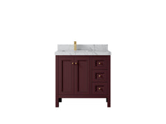 Nashville 36 in. W x 22 in. D Left Offset Sink Bathroom Vanity - photo 28