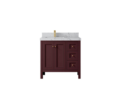 Nashville 36 in. W x 22 in. D Left Offset Sink Bathroom Vanity - Willow Bath and Vanity