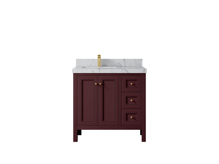 Nashville 36 in. W x 22 in. D Left Offset Sink Bathroom Vanity - photo 28