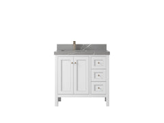 Nashville 36 in. W x 22 in. D Left Offset Sink Bathroom Vanity - photo 42