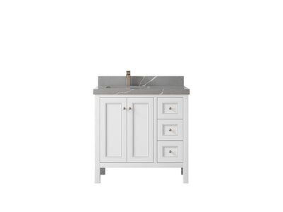 Nashville 36 in. W x 22 in. D Left Offset Sink Bathroom Vanity - Willow Bath and Vanity