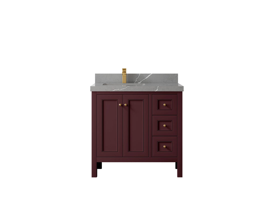 Nashville 36 in. W x 22 in. D Left Offset Sink Bathroom Vanity - Willow Bath and Vanity